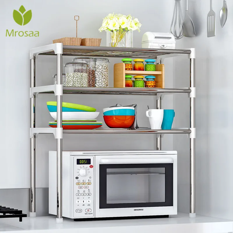 Organizador de microondas para cocina accesorios estante ajustable