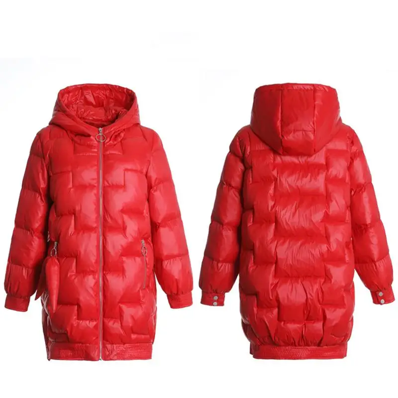 Пальто для мамы и дочки; модная куртка для мамы и дочки; цвет красный, черный; Женское пальто; Верхняя одежда для девочек; одежда для всей семьи