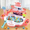 Children's Toys Puzzle Rechargeable Magnetic Fishing Table Slide Game Music Rotating Disc Parent-child Interactive Learning Gift 1