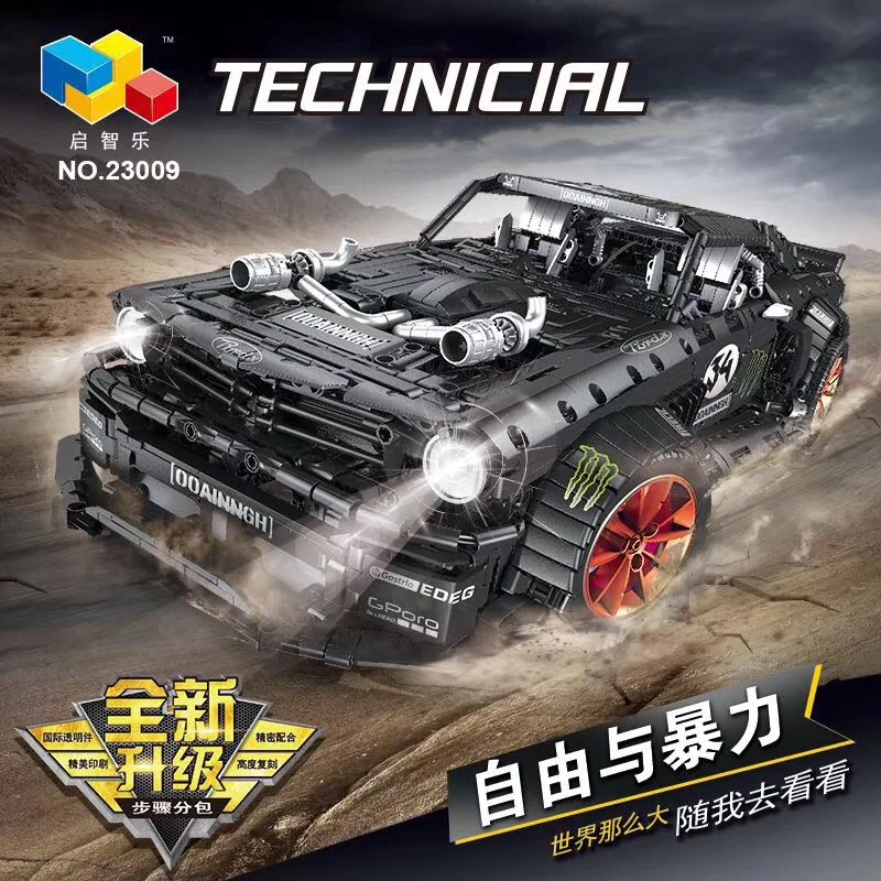 

IN STOCK 23009 3168Pcs Ford Mustang Hoonicorn RTR V2 Racing Car Legoinglys Technic MOC-22970 Building Block Bricks Kids Toy