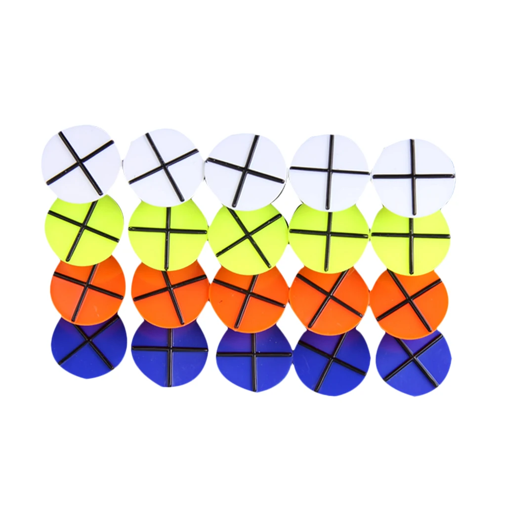 20pcs Plastic Round Mixed Color Golf Ball Markers Golfer Training Aids Golf Accessories