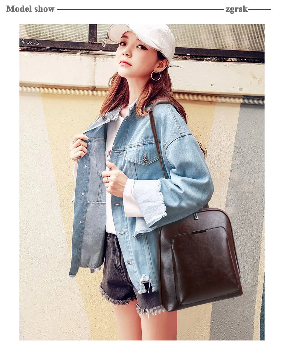 Vintage Student Backpack Famous Brand Leather Woman Backpacks For Teenage Girls Mochilas Mujer Luxury School Bags Women Rucksack