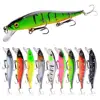 1pcs Fishing Lure 115mm/14g Minnow Crankbait Wobblers 3D Eyes Perch Artificial Bait Pike Carp Bait Swim Bait Fishing Pesca Black ► Photo 1/6