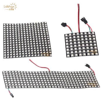 

Free ship 8*8/16*16/8*32 WS2812B Digital Flexible LED Programmed Panel 256Pixels Screen Individually Addressable Full Color DC5V