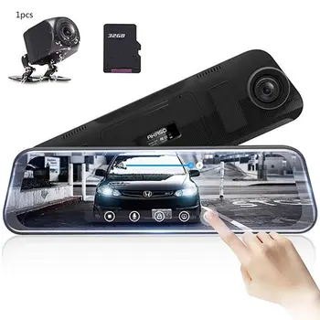 

Full-Screen Lcd Rearview Mirror Front And Rear Car Recorder Rearview Reverse Parking System