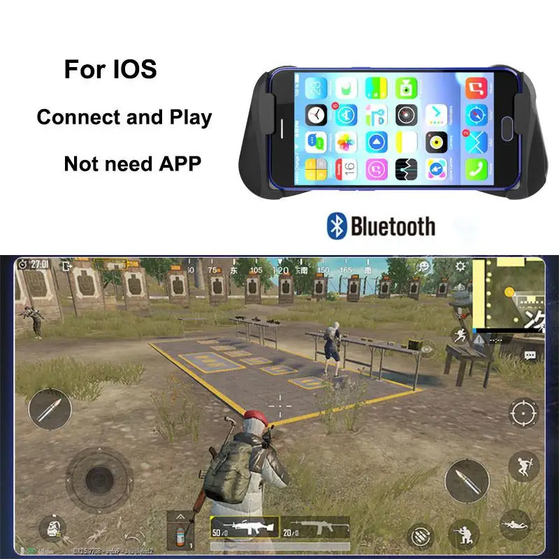 BEESCLOVER Bluetooth 4.0 Gamepad PUBG Controller PUBG Mobile Triggers Joystick Wireless Joypad for iPhone XS Android Tablet