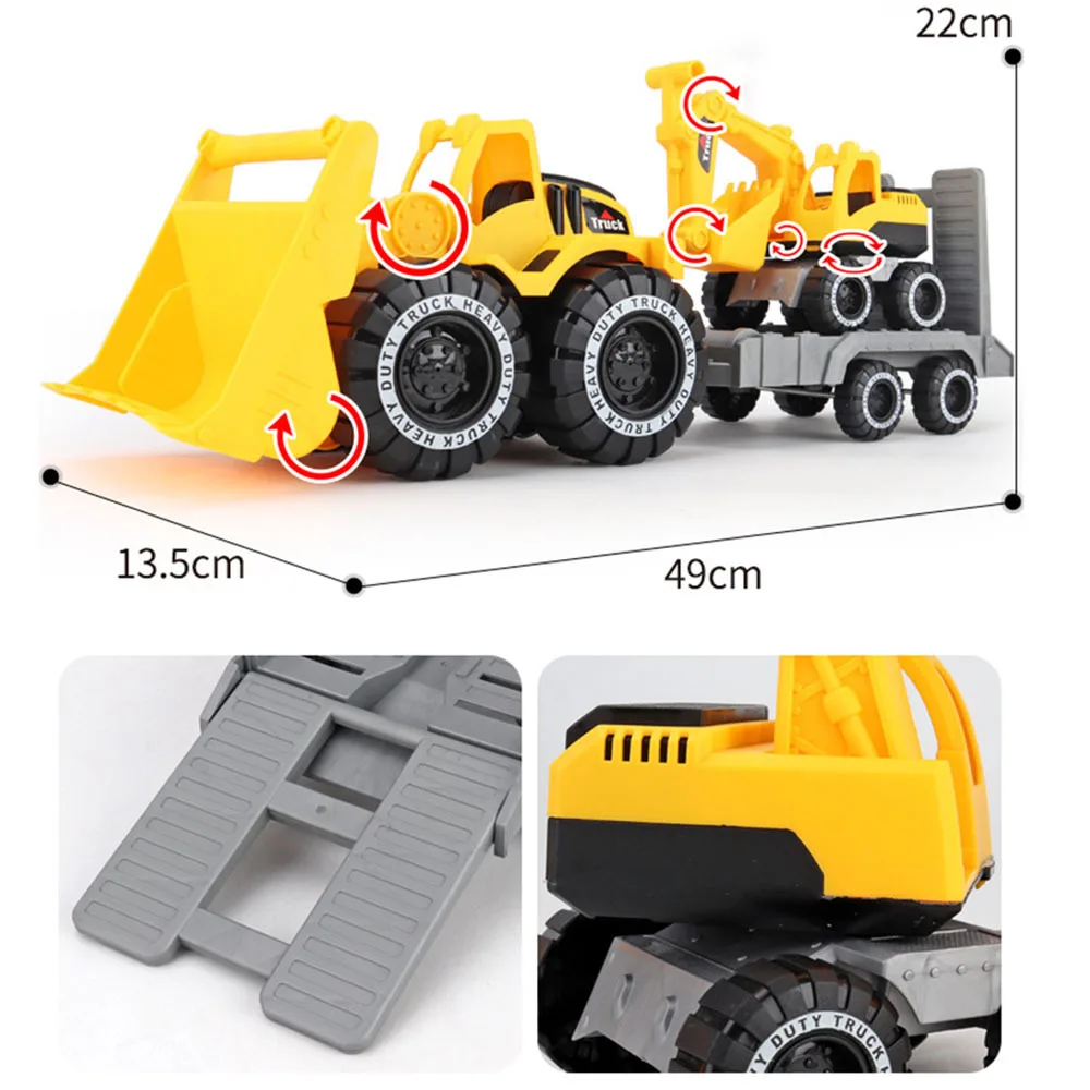 Негабаритный детский игрушечный экскаватор, модель трактора, самосвал, модель автомобиля, мини-подарок для мальчика