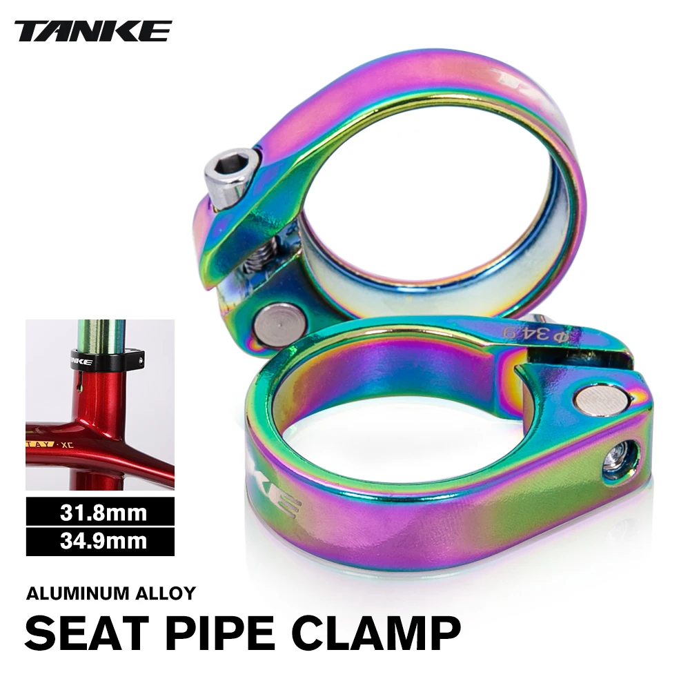 TANKE Seat Post Clamp MTB Road Bike 31.8 34.9mm Mountain Aluminum Alloy Ultralight Mountain Bicycle Seatpost Clamps Cycling Part bike seatpost clamp