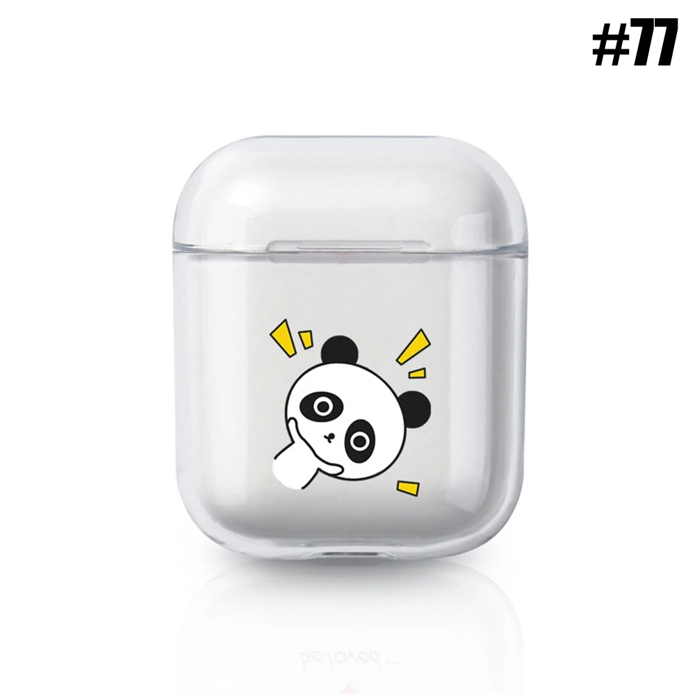 77 1 шт. мультфильмы цветы Любовь Сердце Мягкий ТПУ наушники transparent чехол противоударное покрытие коробка для Apple Airpods аксессуары для наушников - Цвет: 77