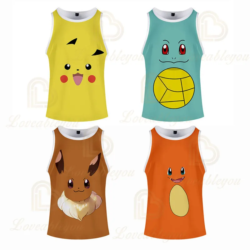 

3d Print Tank Tops Cute Men and Women Summer Vest Fit Slim Sleeveless Ventilate Bodybuilding Clothing