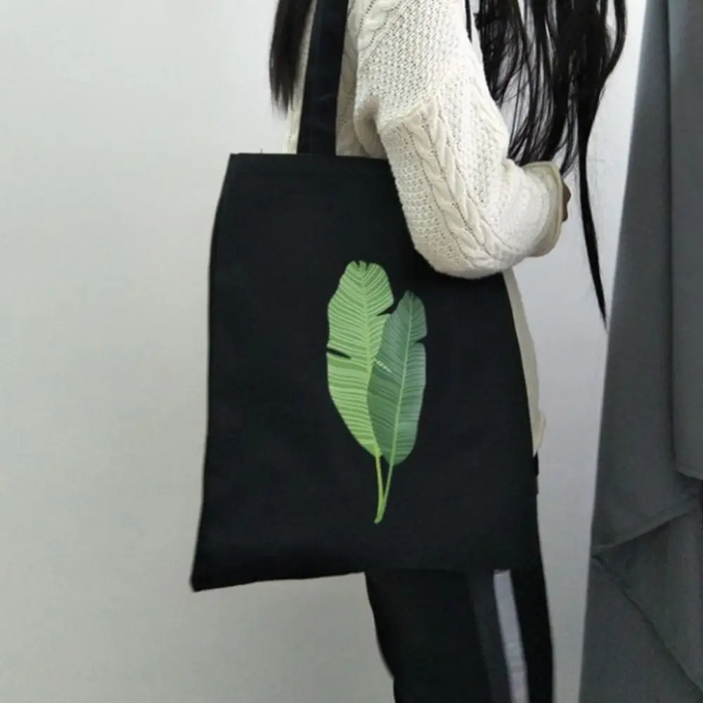Пляжная сумка с принтом с зелеными листьями женские сумки на плечо модные женские сумки для покупок летние пляжные сумки для девочек