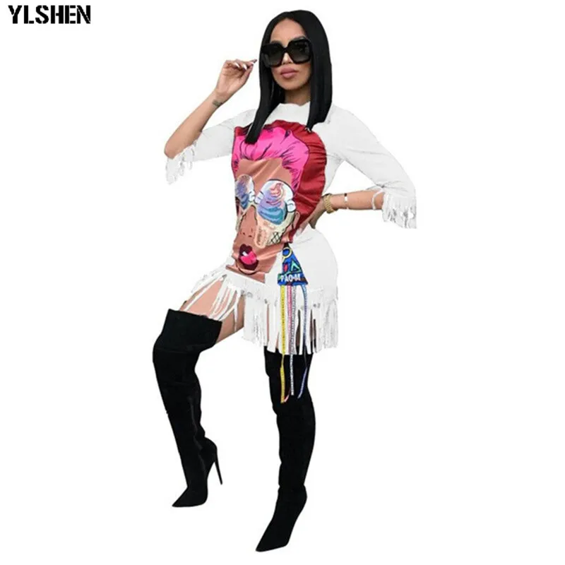 2020 Summer T Shirt Tee Dress Women V-neck Half Sleeve Cartoon Letter Print Slim Fashion Classic Above Knee Mini Dresses Outfits 10