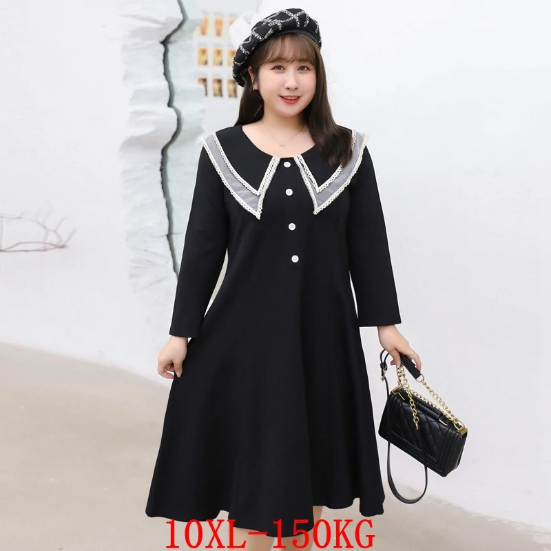 Платье женское с длинным рукавом большого размера 10XL плюс 6XL 7XL 8XL 9XL весна-осень |