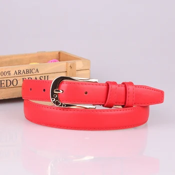 

Women's Skinny Leather Belt Solid Color Pin Buckle Simple Waist Belts Christmas Gifts Female Dress Woman Leather Belt