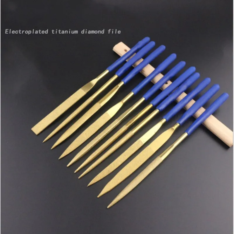 

Titanium Alloy Platinum FIle Manual File For Titanium Plated Steel Stone Flle set