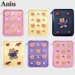 Funda transparente para Ipad pro 11, cubierta de oso bonito para Ipad 2020, 9,7, 10,2 pulgadas, organizador de tableta samsung, bolsa de manga, 10,5