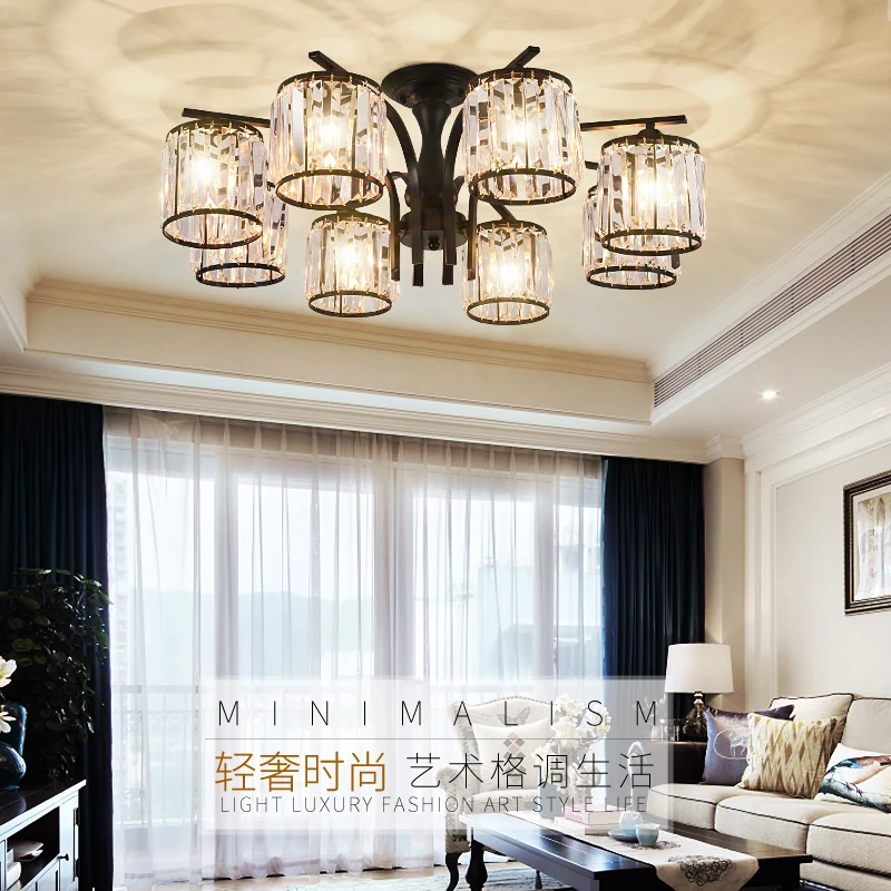 3/6/8 Heads Crystal LED Chandeliers Lighting Modern Wrought Iron Lustre Luminaire Ceiling for Living Room Kitchen | Лампы и освещение