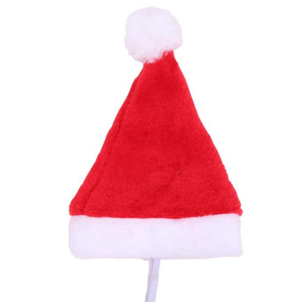 1 шт. зимние красные рождественские шапки Санта-Клауса для собак теплая шапка для щенка с шариком плюшевые тканевые головные уборы для щенка на Рождество