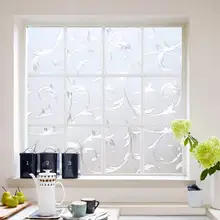 Vine Pattern Glass Sticker Static Cling Reusable Embossing Etched Multi-Size Heat-Control Window Covering17.77''by78.7''