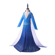 Новинка; платье Анны и Эльзы для девочек; Детские платья принцессы; детские маскарадные костюмы Эльзы; платье с длинными рукавами для девочек; Вечерние платья на Хэллоуин