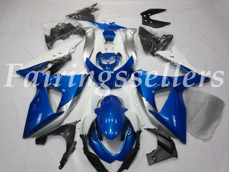 Литье под давлением ABS мотоцикл обтекатели комплект подходит для Suzuki GSX-R1000 09 10 11 12 13 14 15 16 Обтекатели Черный Белый Синий - Цвет: Blue and White
