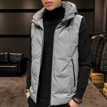 

Brand men Sleeveless Jacket Winter Ultralight Vest Slim Vest men's Windproof Warm Waistcoat New Spring Autumn Sleeveless Jacket