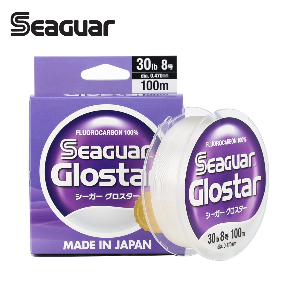 2021 SEAGUAR GLOSTAR 100% Fluorocarbon Fishing line 100M 60M 4LB 10LB 55LB  Carbon Fiber JAPAN 50th Anniversary Limited Edition