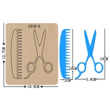 Новая расческа, Ножницы деревянные штампы Скрапбукинг C-319-5 режущие штампы для обычных высечных машин на рынке