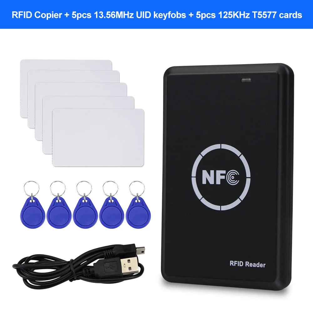 USB 125KHz RFID EM4305 T5567 Card Reader/Writer Copier/programmer burner R/W Tag 744960752493 