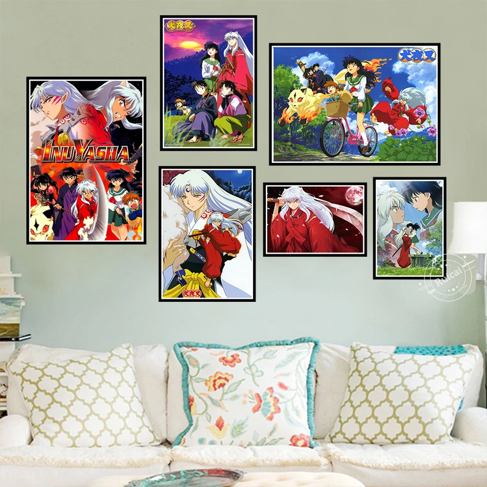 Inuyasha 日本のアニメのポスター 高品質の装飾 家のパーソナライズされた部屋の装飾 絵画 書道 Aliexpress Inuyasha 日本のアニメのポスター 高品質の装飾 家のパーソナライズされた部屋の装飾 絵画 書道 Aliexpress