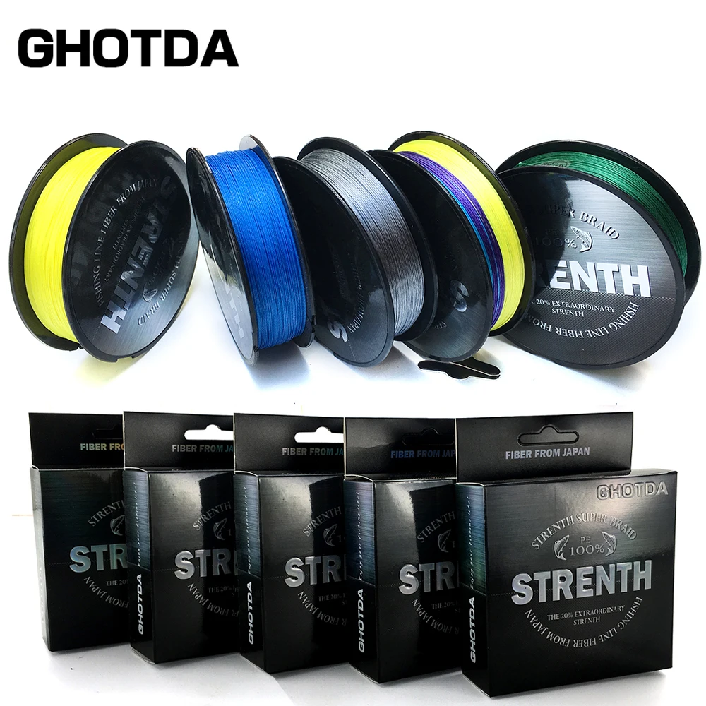 GHOTDA 500 м 300 150 100 8 нитей Япония PE плетеная леска многонитевая плетеных