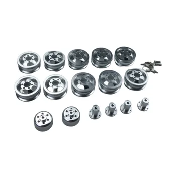 

Metal Wheel Rim Wheel Hub for WPL C14 C24 B14 B24 B16 B36 Six Drive RC Car Spare Parts,Silver