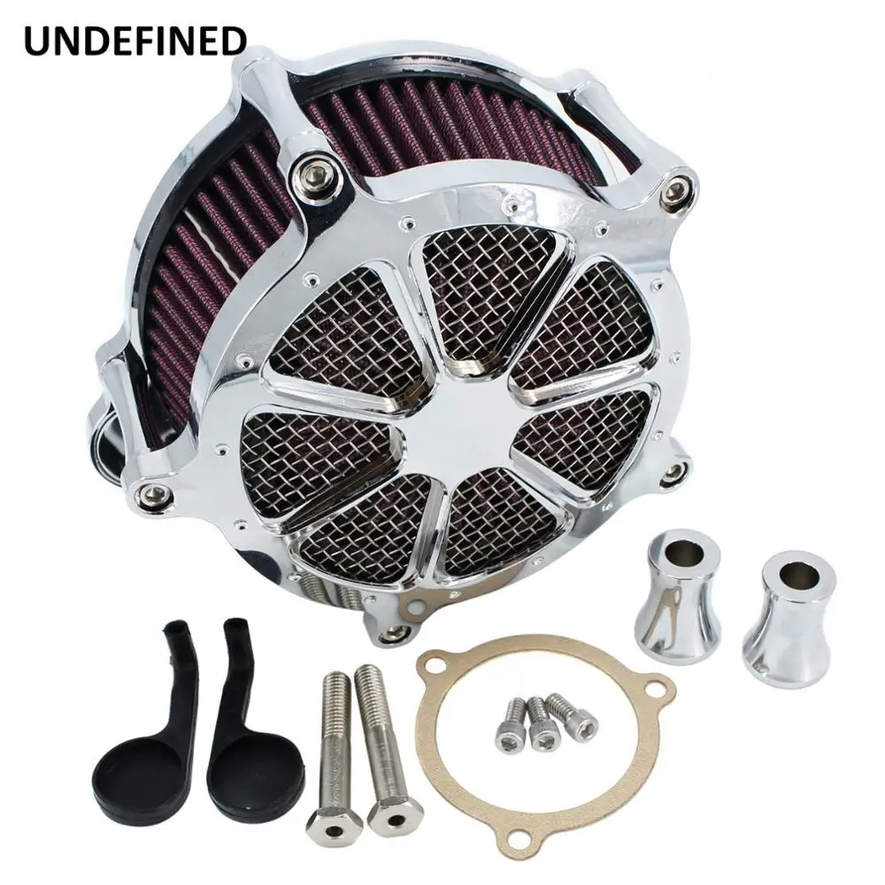 Chrome Motorcycle CNC Air Filter Intake Air Cleaner for Harley Touring Road King Road Glide Electra Glide Dyna FXDLS Softail