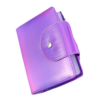 

20 Slots Nail Art Stamping Plates Holder Storage Cases Stamp Card Bag Organizer 17cmx14cm(Purple)