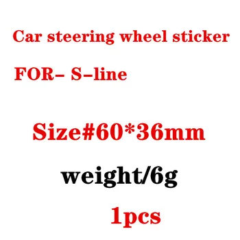 

Car Styling Sline Stainless Steel Steering Wheel Car Logo For Au di Sline A4 Q5 Interior Trim Modified Metal Car Stickers