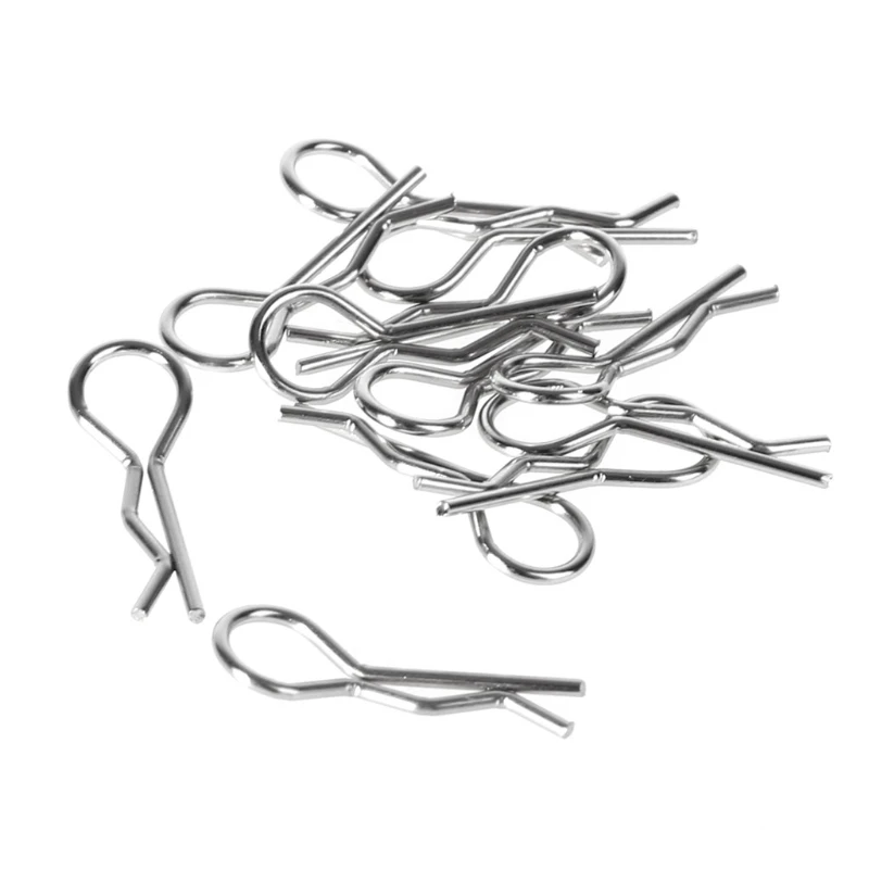 100pcs Stainless Steel Body Clips Pin Shell For 1//10 1//16 RC CAR HSP M