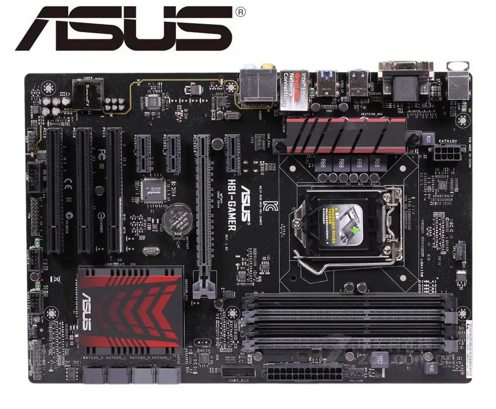 Best Price ASUS H81-GAMER desktop motherboard for intel LGA 1150 DDR3 for i3 i5 i7 cpu 16GB H81 used mainboard PC boards
