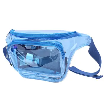 

Transparent PVC Phone Pouch Purse Women Waist Bag Fanny Hip Pack Chest Travel Clear Wallet 517D