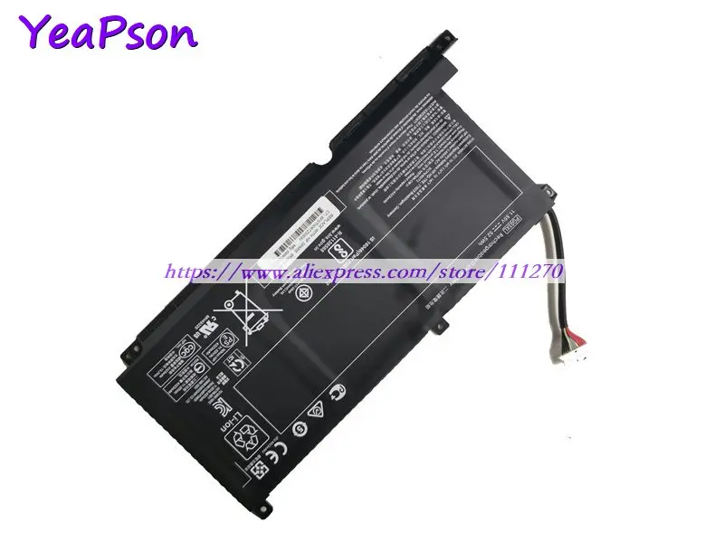 Yeapson PG03XL HSTNN DB9G OB1I 11 55 в 4545 мАч 52.5Wh Аккумулятор для ноутбука HP игровой павильон 15