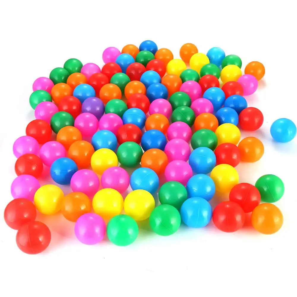 100 шт/партия, экологически чистый красочный шар, пластиковый Океанский шар, забавная игрушка для купания, детский бассейн, Океанский волнистый шар, 4 см/5,5 см