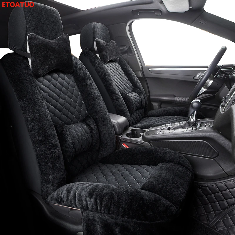 

Winter Auto Full coverage Seats Covers Plush Car Seat Cover for Clio logan renault sandero fluence megane laguna latitude cap