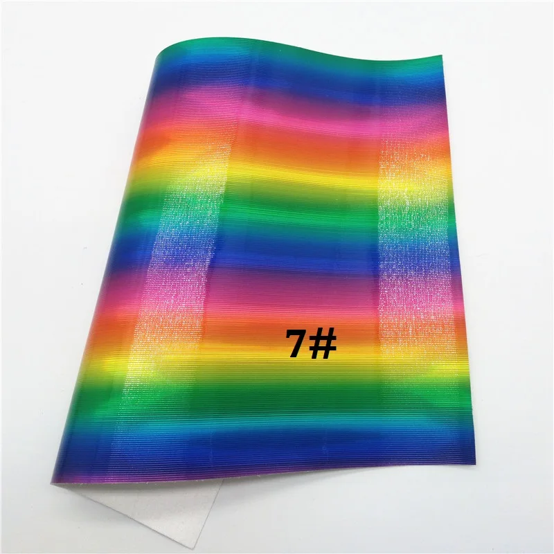 7 Glitterwishcome 21X29 см A4 размер винил для бантов переливчатая Радуга кожа ткань искусственная кожа листы для бантов, GM639A - Цвет: 7