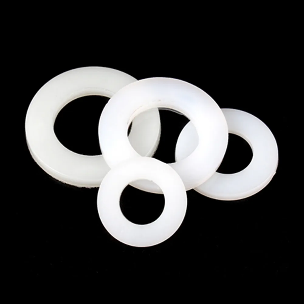 100 шт. белые пластиковые нейлоновые шайбы M2 M2.5 M3 M4 M5 M6 M8|nylon washer|washer gasketwasher flat |