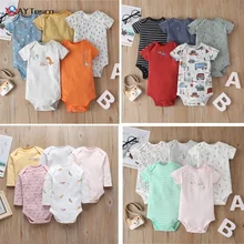 

AY Baby boy girl short sleeve romper new born clothes 2021 summer unisex newborn costume 1pcs/pack clothing set cotton 6-24M