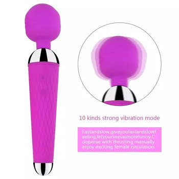 Wireless Dildos AV Vibrator Magic Wand Clitoris Stimulator USB Rechargeable Massager Sex Toys Machine for Women Adults Vagina 6