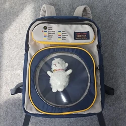 2022 New Style Students School Bags Boys and Girls Waterproof Backpack Teenage Travel Backpack Furry Toy Shoudler Bags 15 Inch