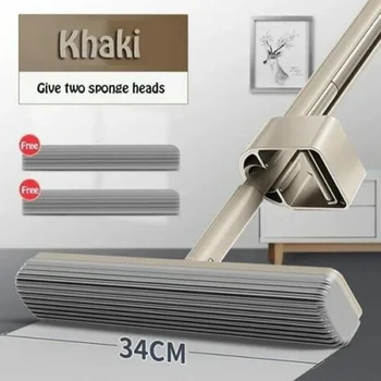 

Glue Cotton Mop 180 Degree Spin Water Absorbent Adjustable Home Floor Cleaning Tool HYD88