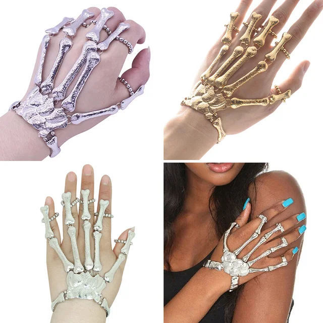 Forum Novelties Skeleton Skull Hand Bracelet For Adults One Size Fits Most  : Target