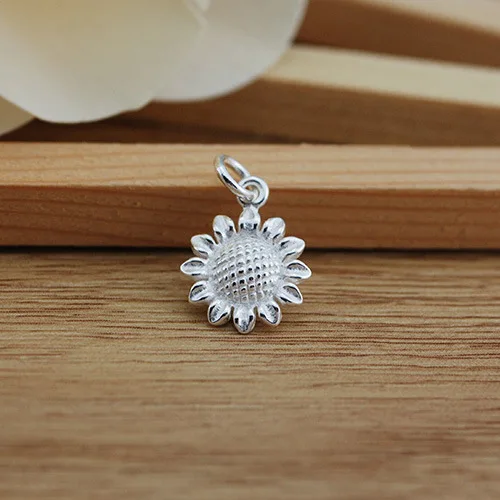 Silver Color Sunflower Charms Dangle Pendant Fit Original Bracelet Necklace Fashion Jewelry Making Findings DIY | Украшения и