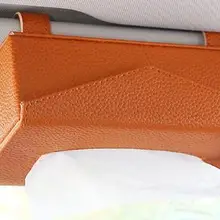 Высококачественный универсальный автомобильный солнцезащитный козырек коробка полиуретановая кожа коробка бумажная упаковка Органайзер контейнер для салфеток
